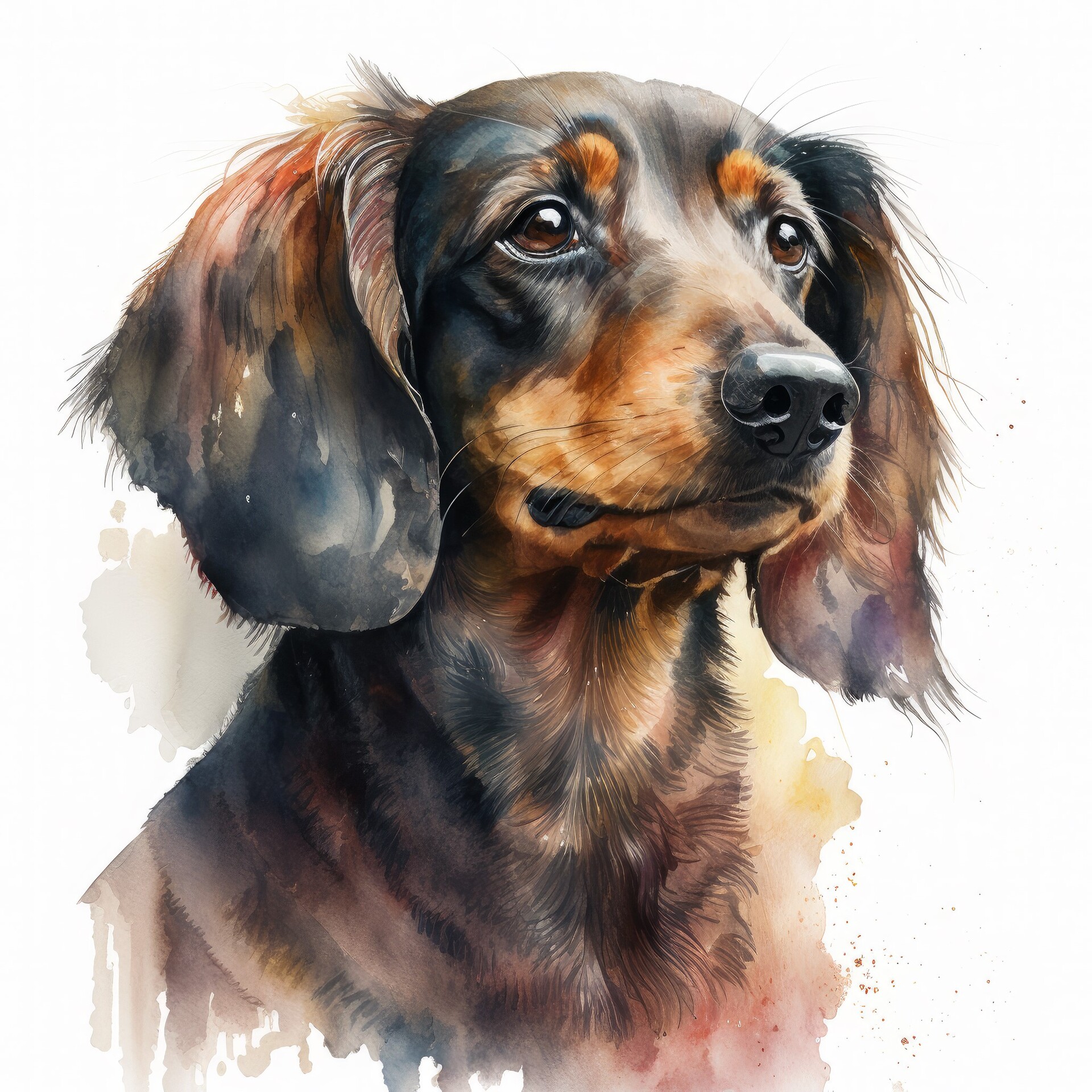 Dachshund watercolor painting sales