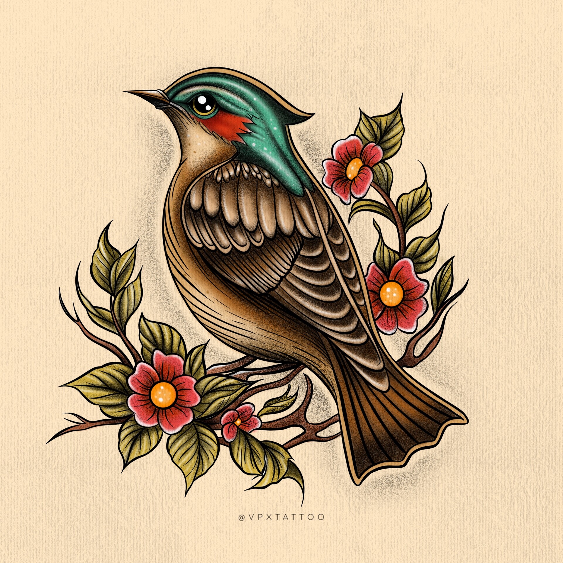 Neo Traditional Animal Tattoo