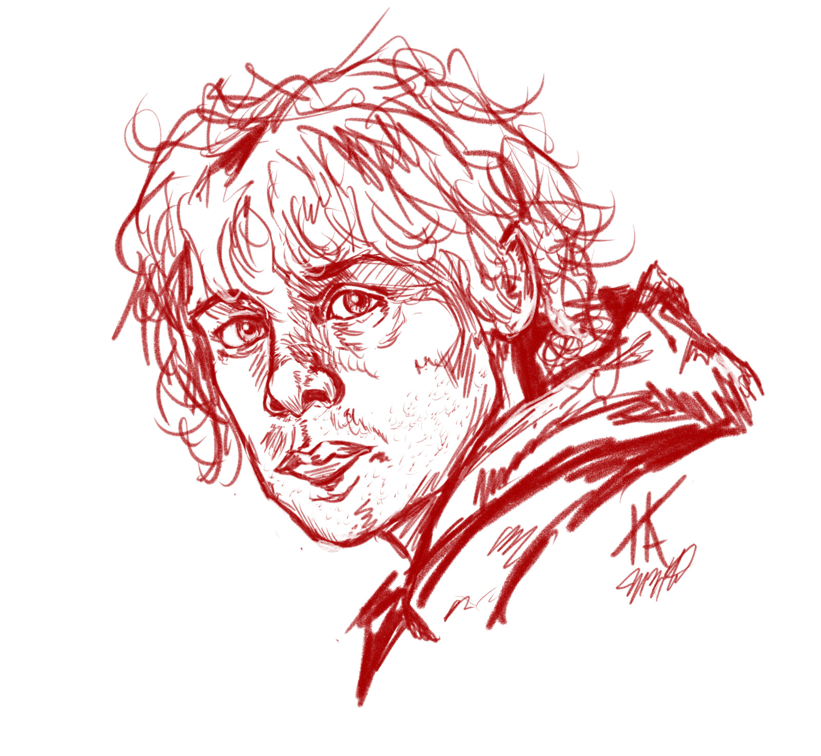 Sketch of Samwise