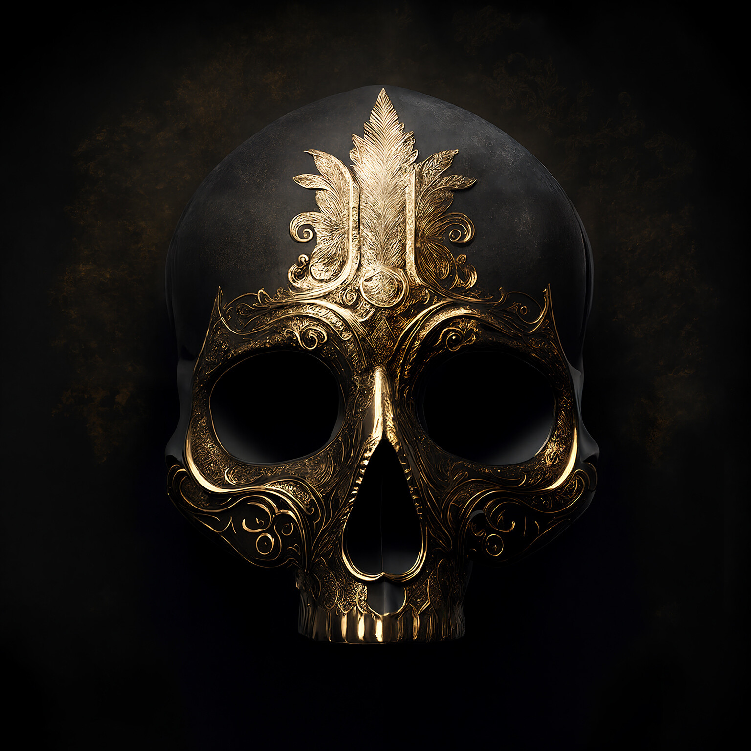 ArtStation - Golden skull mask