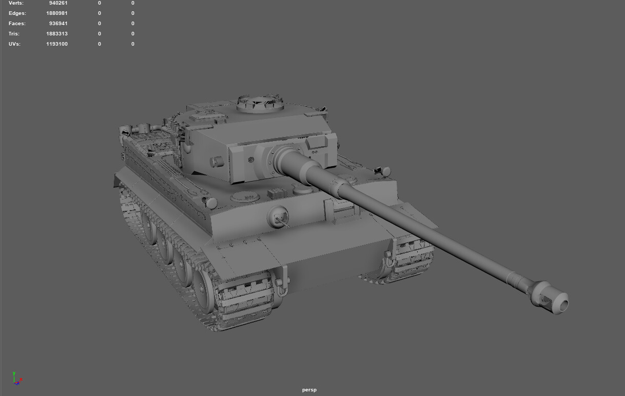 ArtStation - Tiger 1 Model Version (1 of 4 progression)