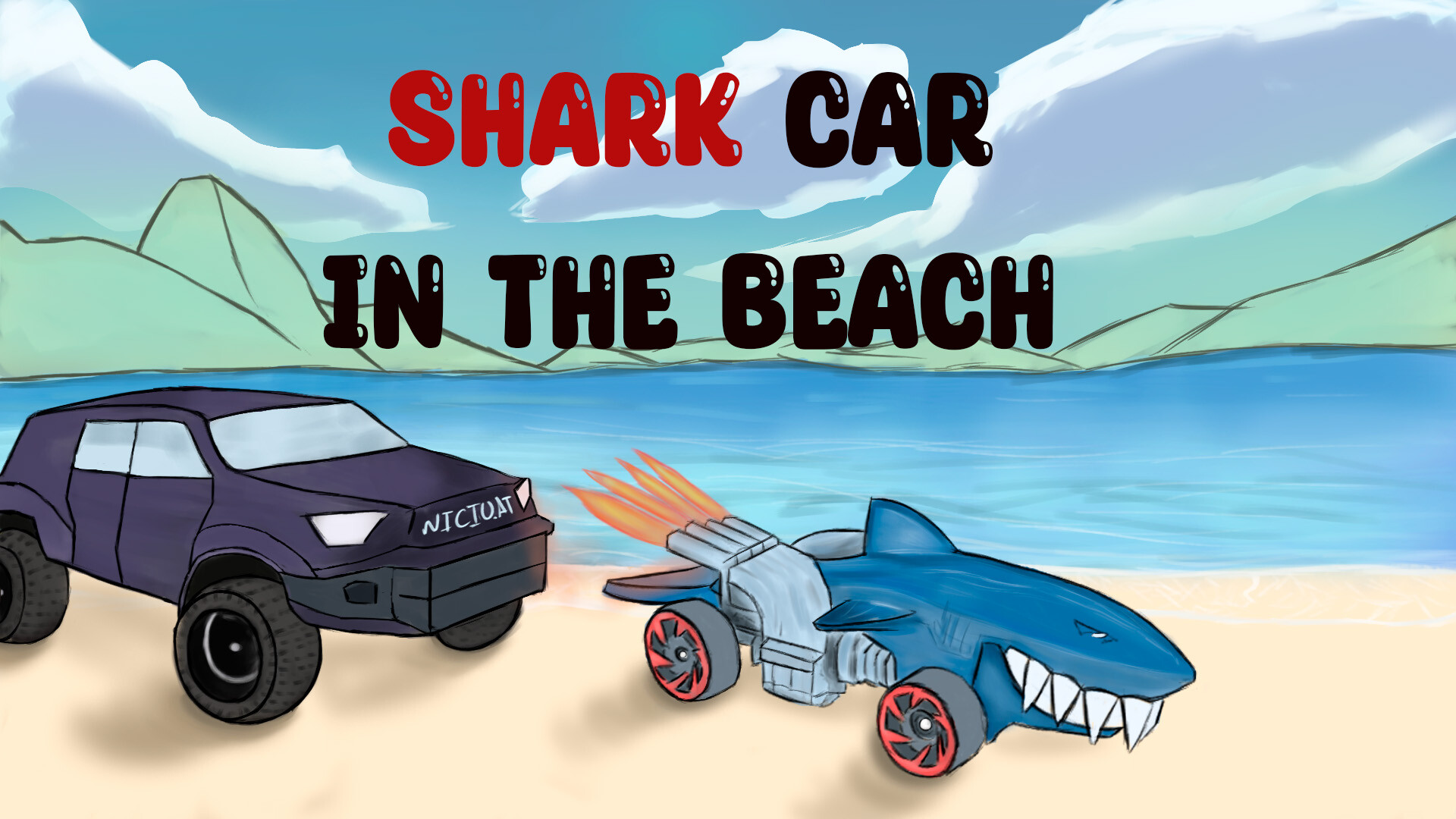 ArtStation - Shark Car In The Beach