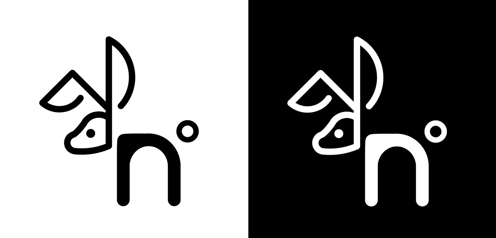Black and white versions of logo
