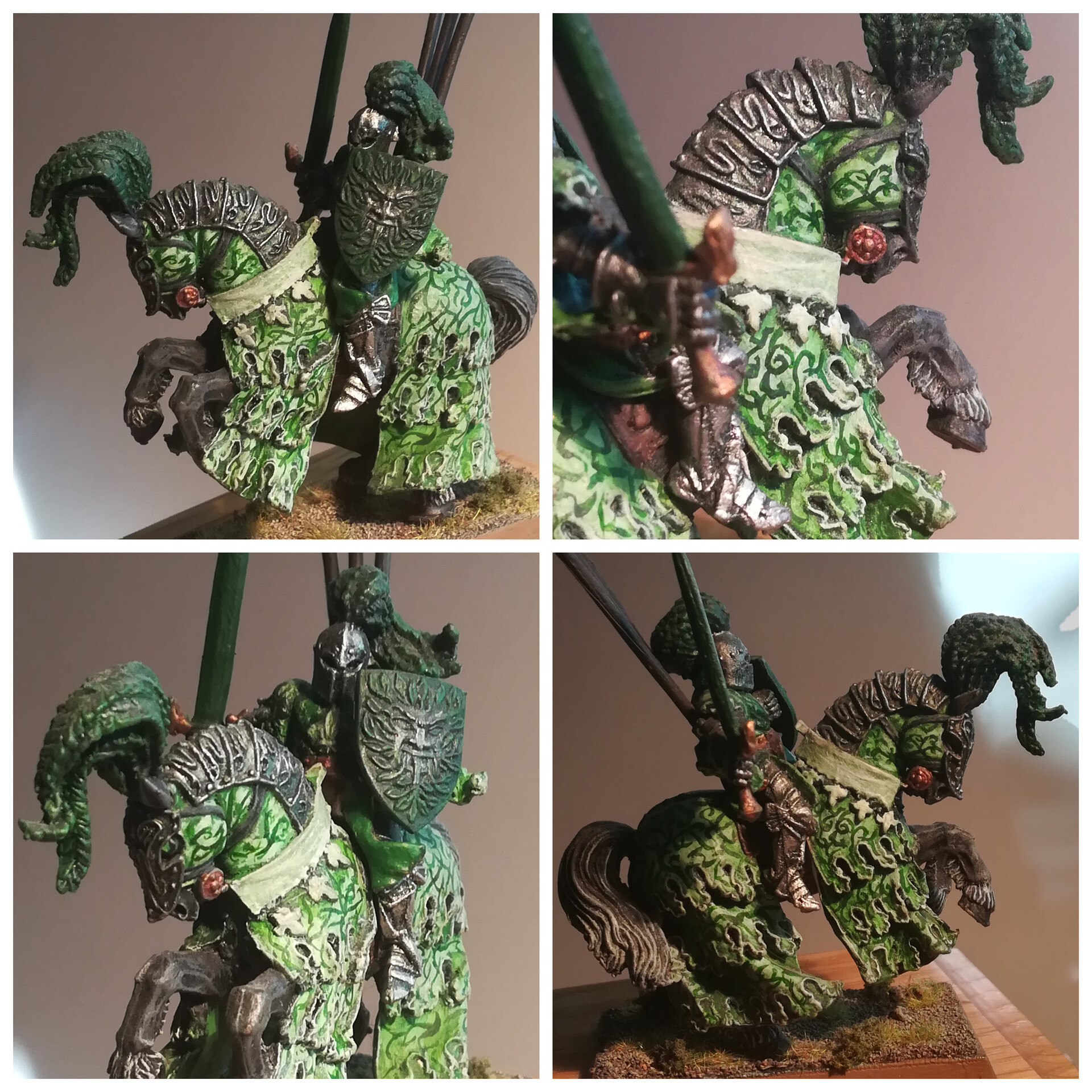 ArtStation Warhammer miniatures Green Knight of Bretonnia