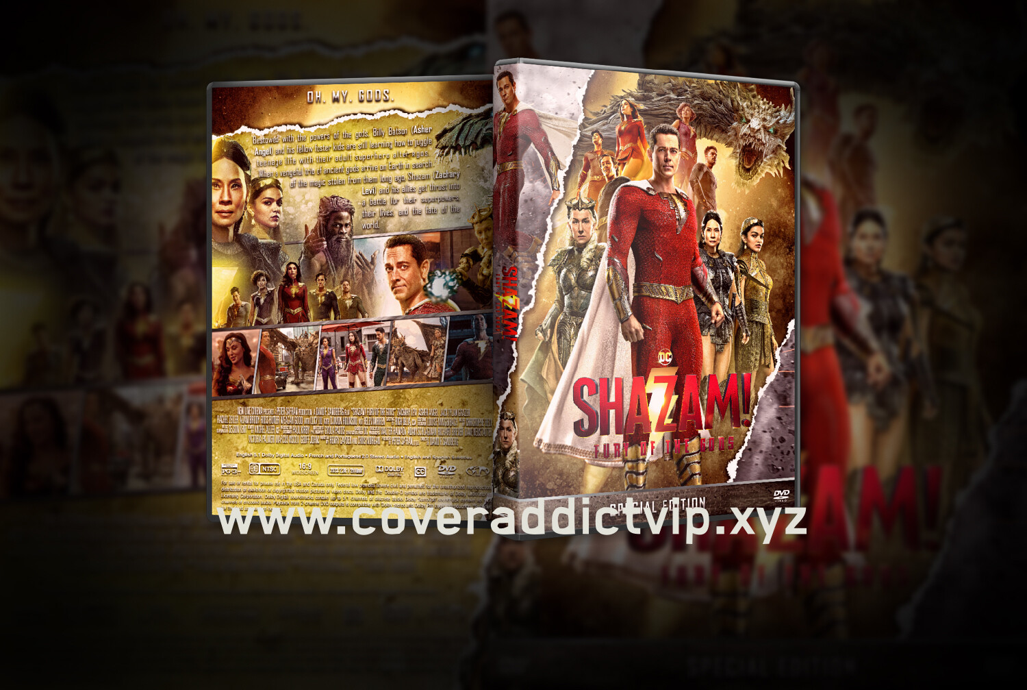 cover addict - Shazam! Fury of the Gods (2023) DVD Cover