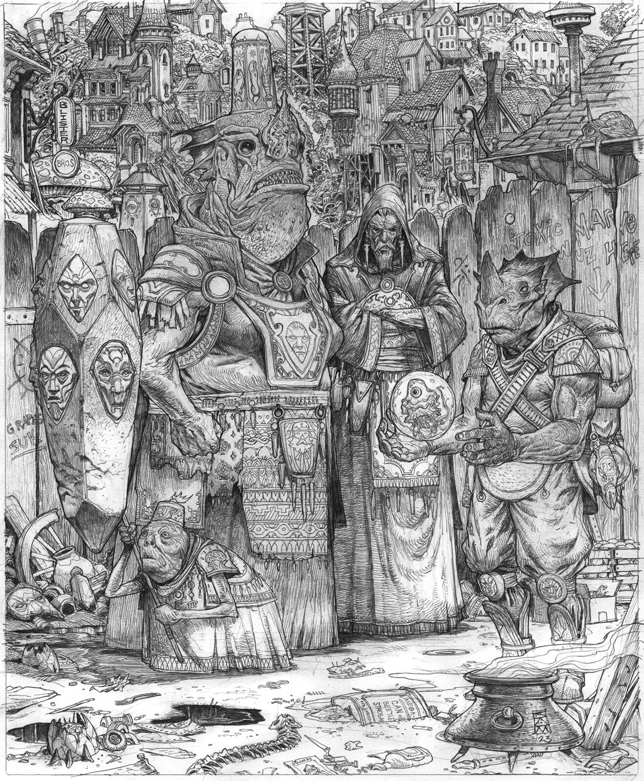 "The Junk City Jerks" drawing