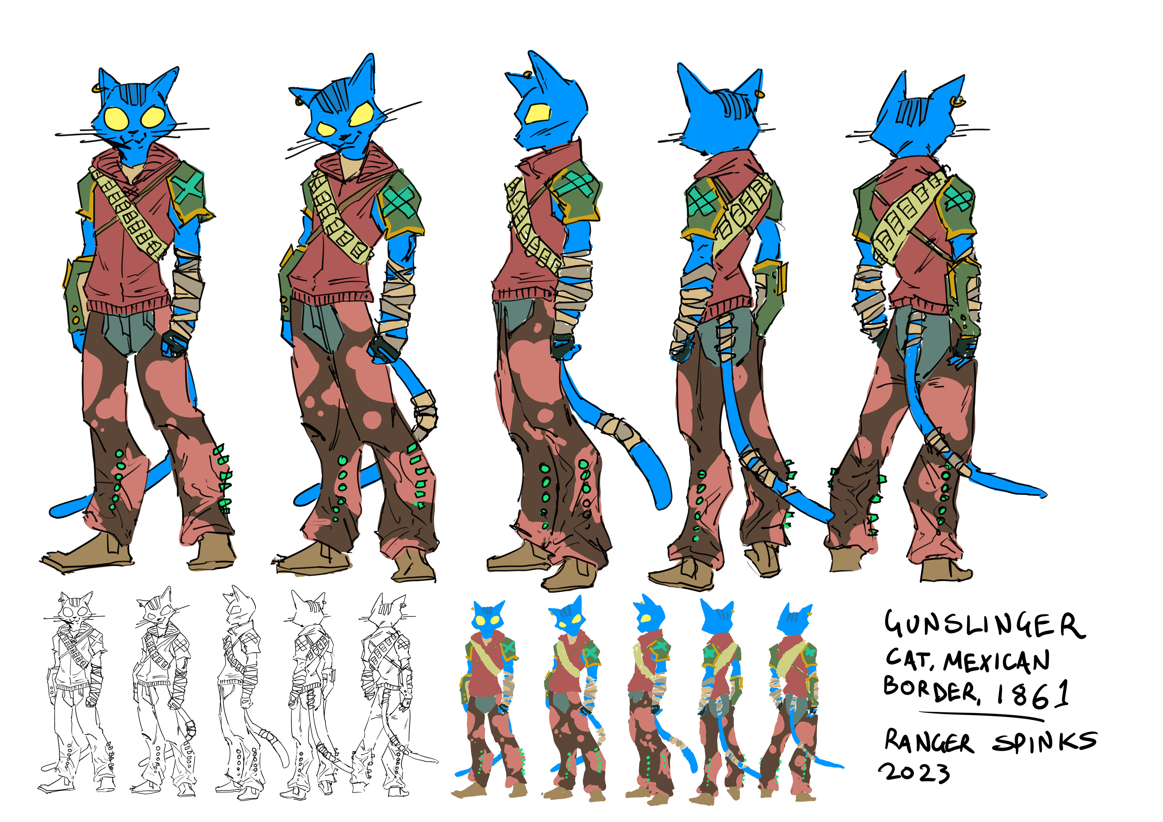 I was tracing over a series of images from the internet for this one.