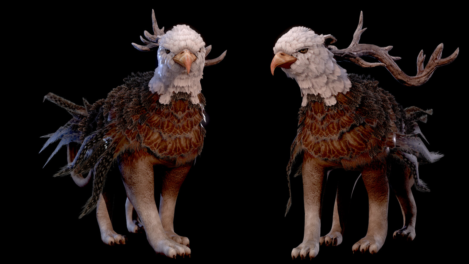 蛊雕 GU Eagle 
" Shan Hai Jing· Nan Shan Jing" records：
 "Five hundred miles further east is Lu Wu Mountain. There are no flowers or trees on the mountain, but it is rich in metal minerals and jade. Ze Gen stream originated from this mountain, and then flow