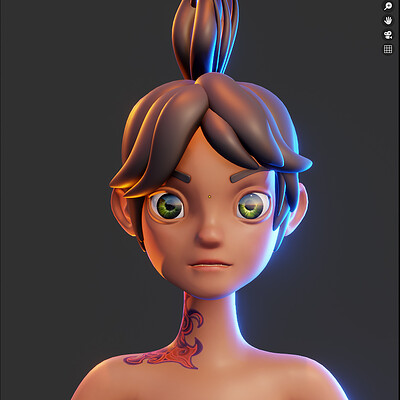 Add tattoo to the character - Blender