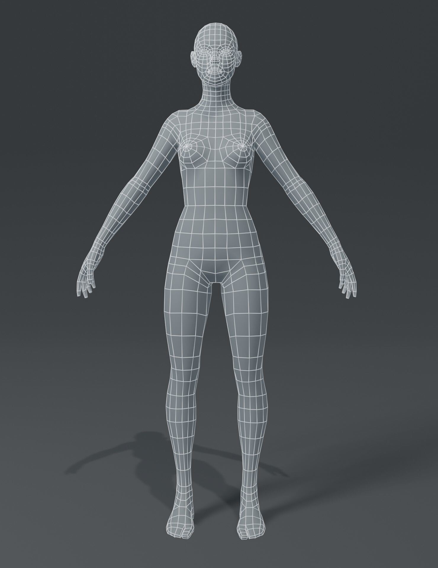 ArtStation - FREE Female Body Base Mesh 3D Model