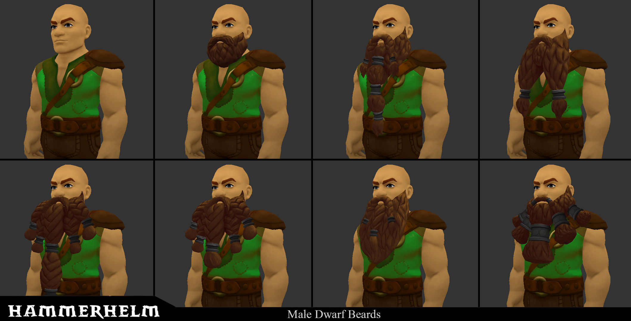 Beard Variations of Male Character