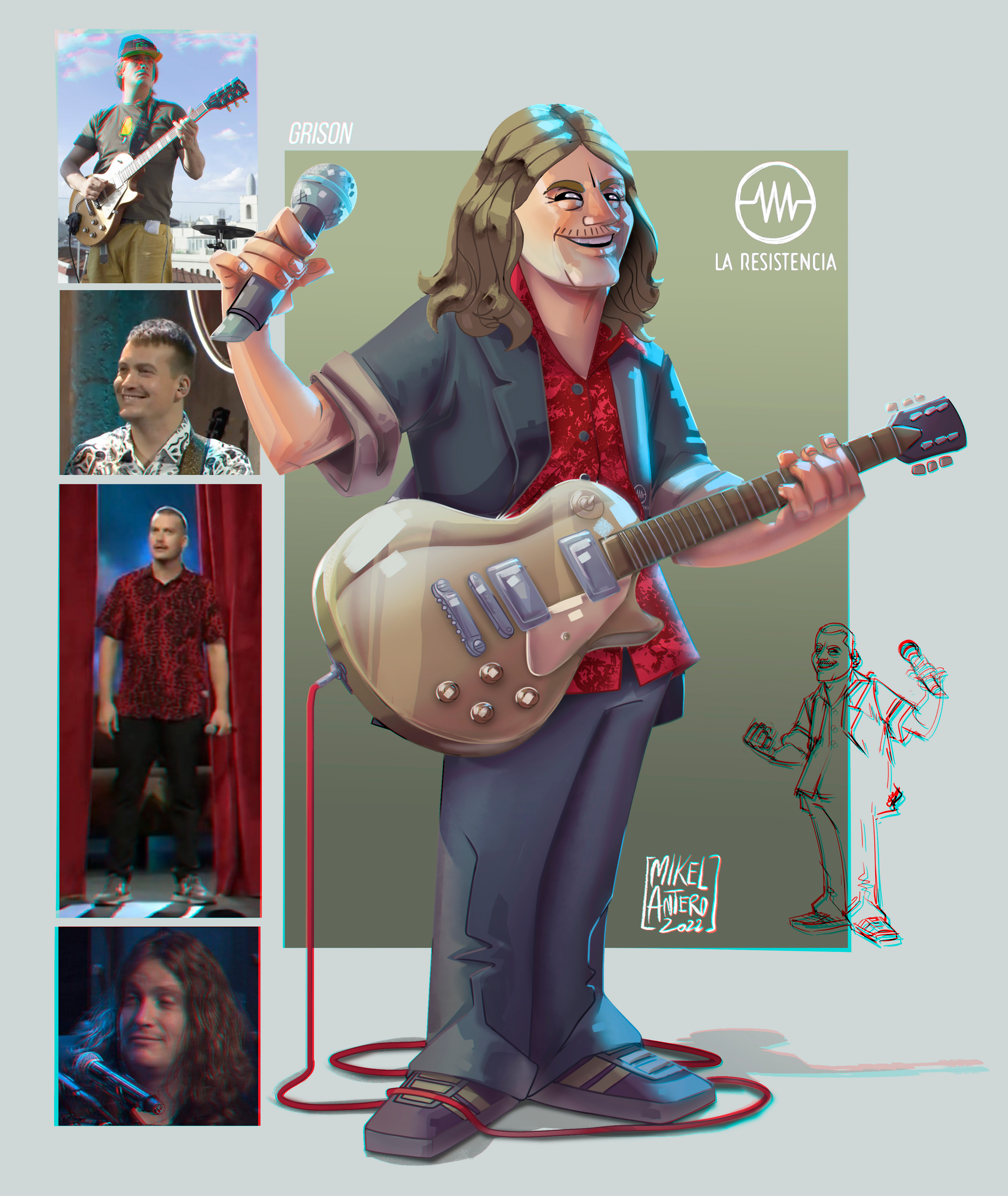 Character design for the best late night show "ever". Here is old Grison!