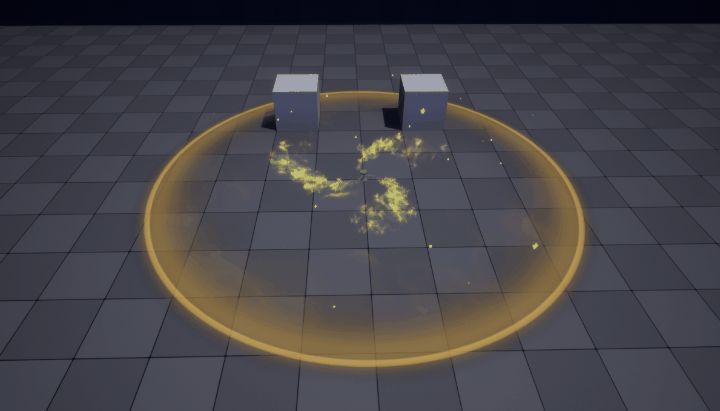 Hanging particles