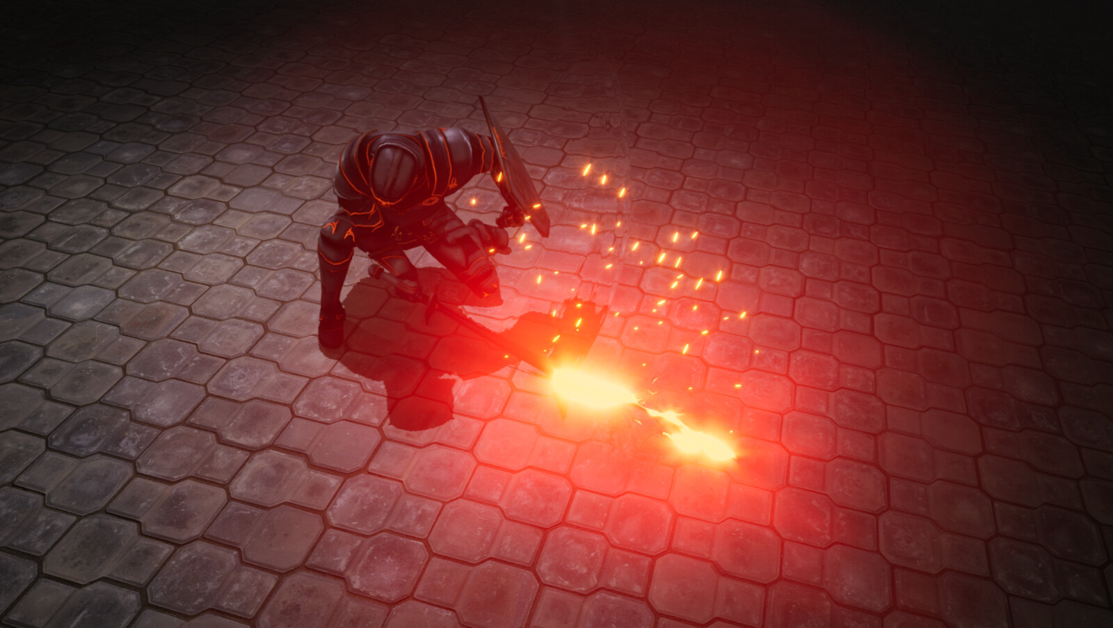 Explosion: sparks