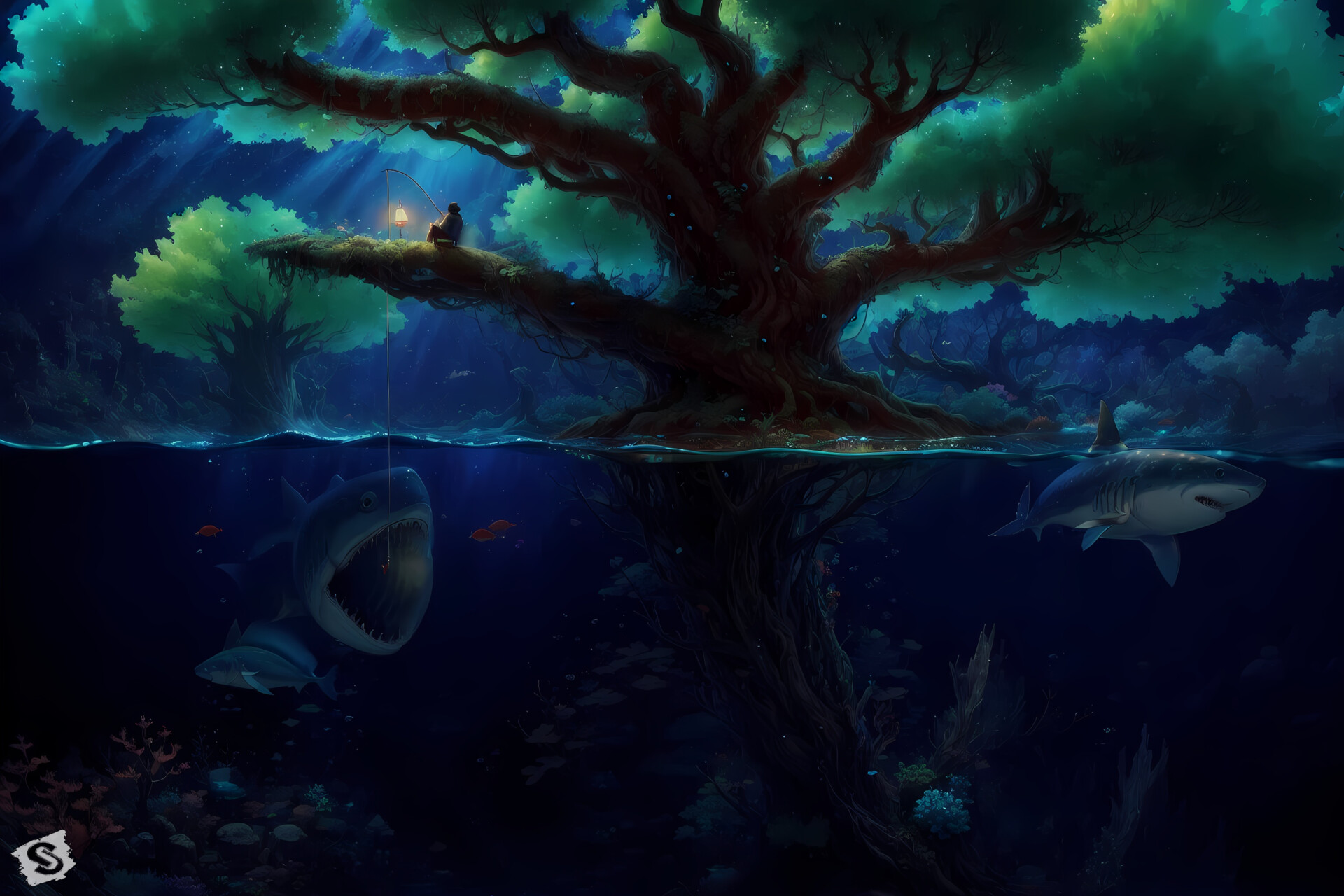 Sath clark The Unknown Depths (fantasy concept art)