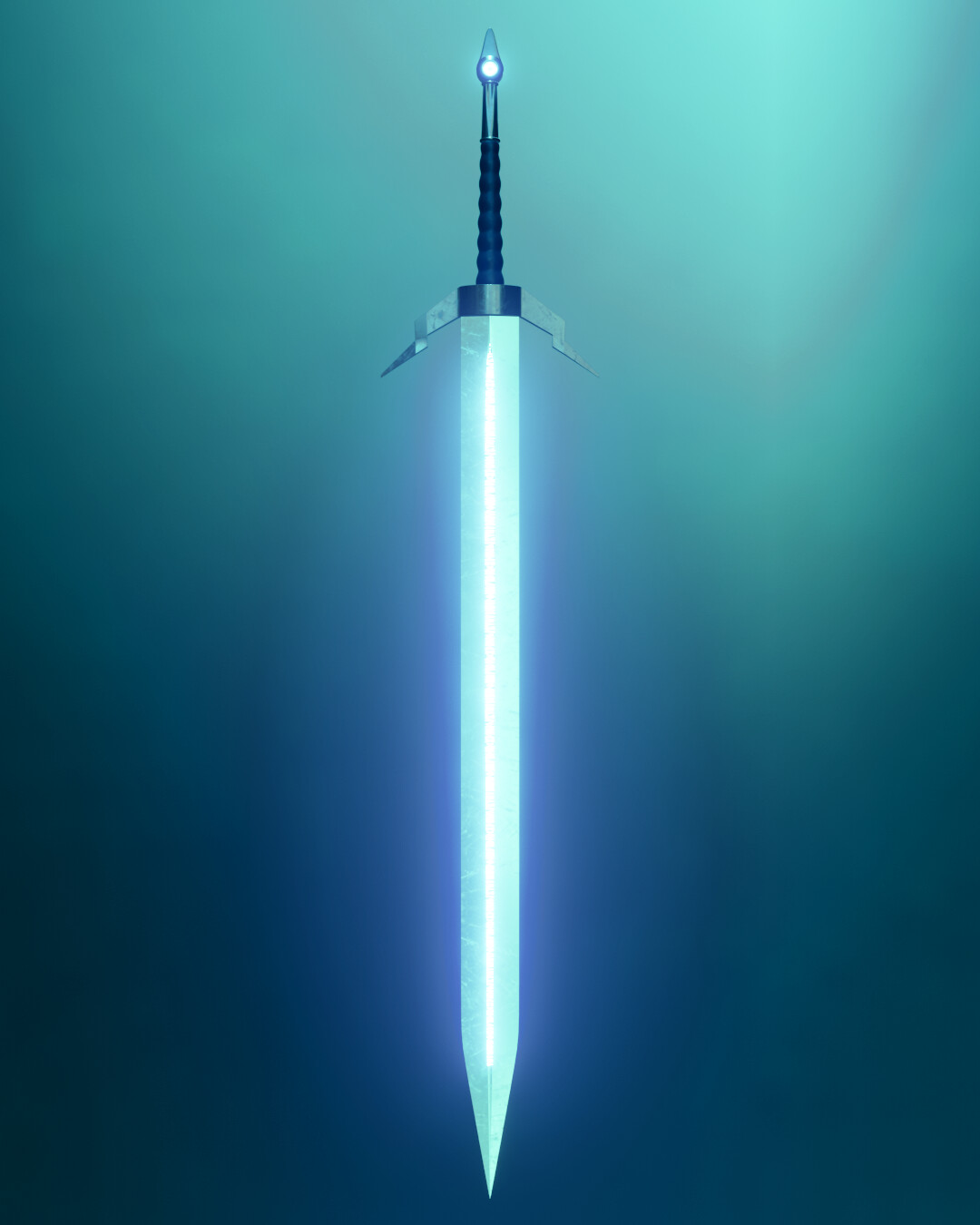 Artstation glowing blue sword