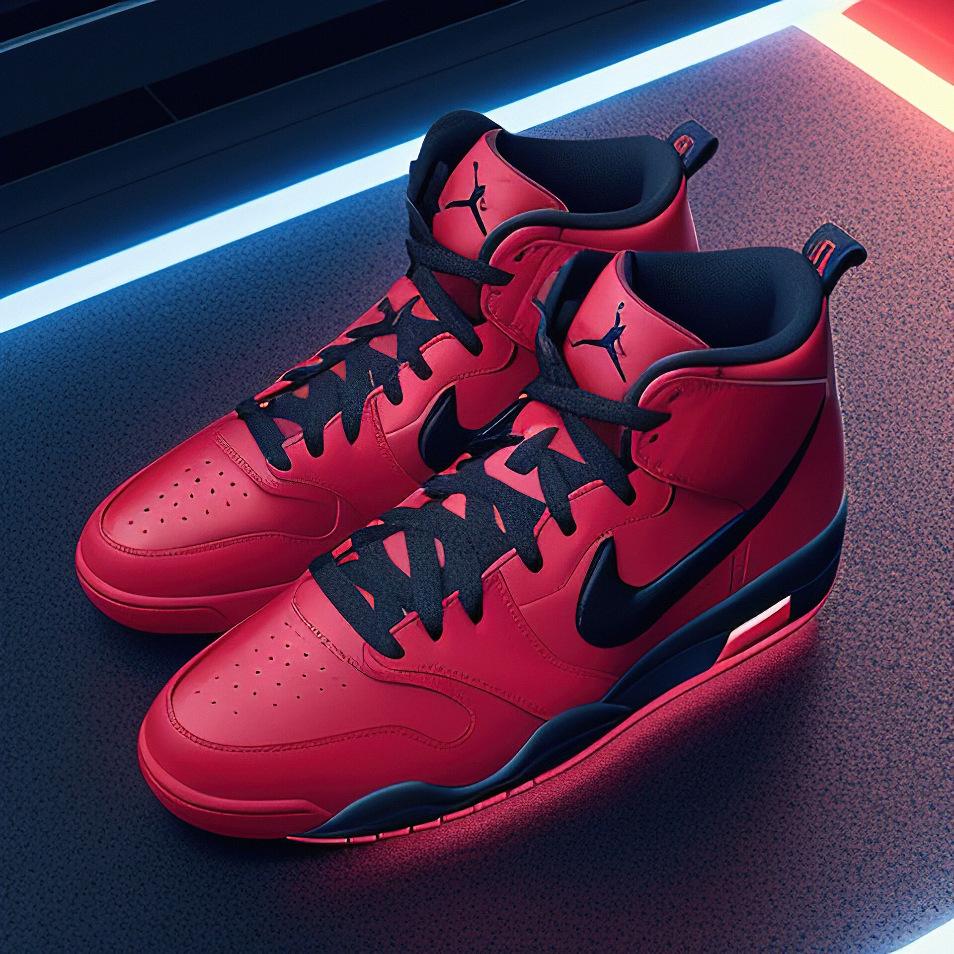 Concept art of Nike air Jordan 1 in the future 
