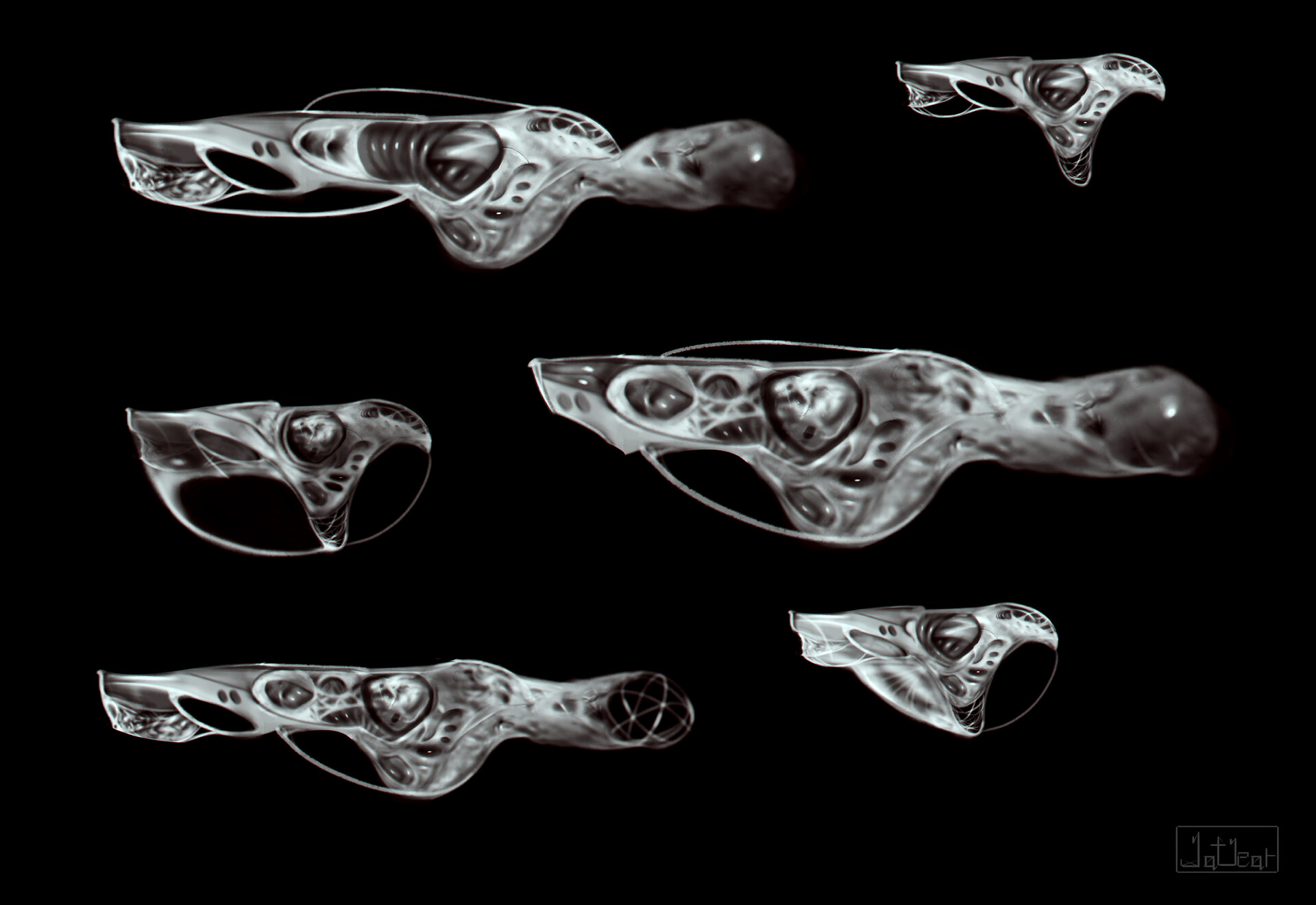 Yatyear Personal Project Scifi Biomech suit and weapons