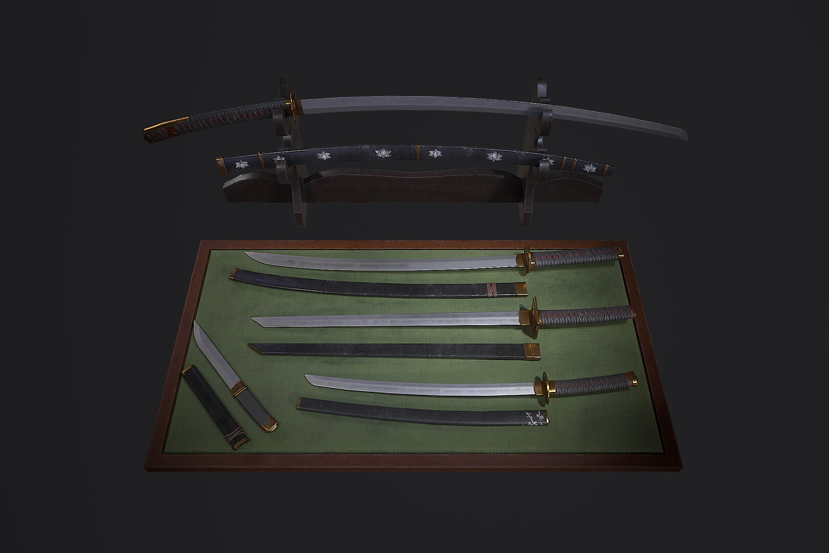 Daniil Wallenstain Pack of Japanese melee weapons