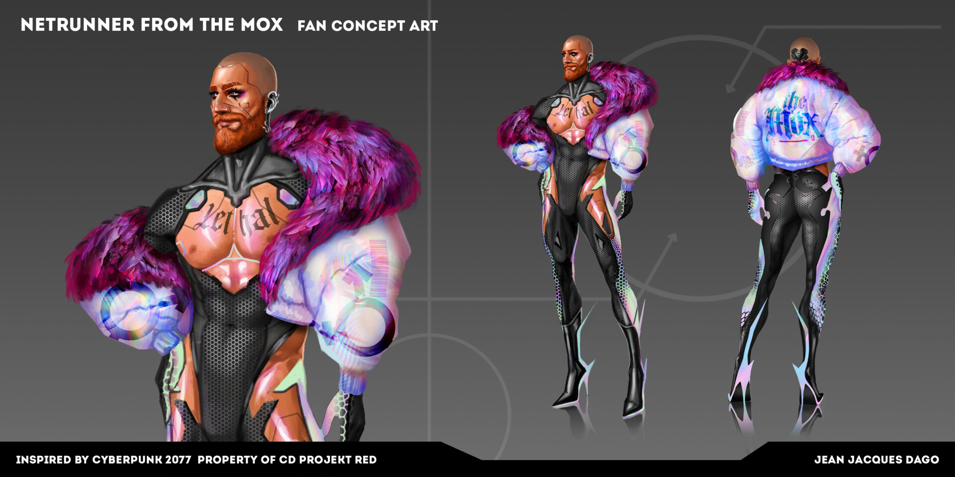 Artstation netrunner from the mox cyberpunk 2077 fan concept art