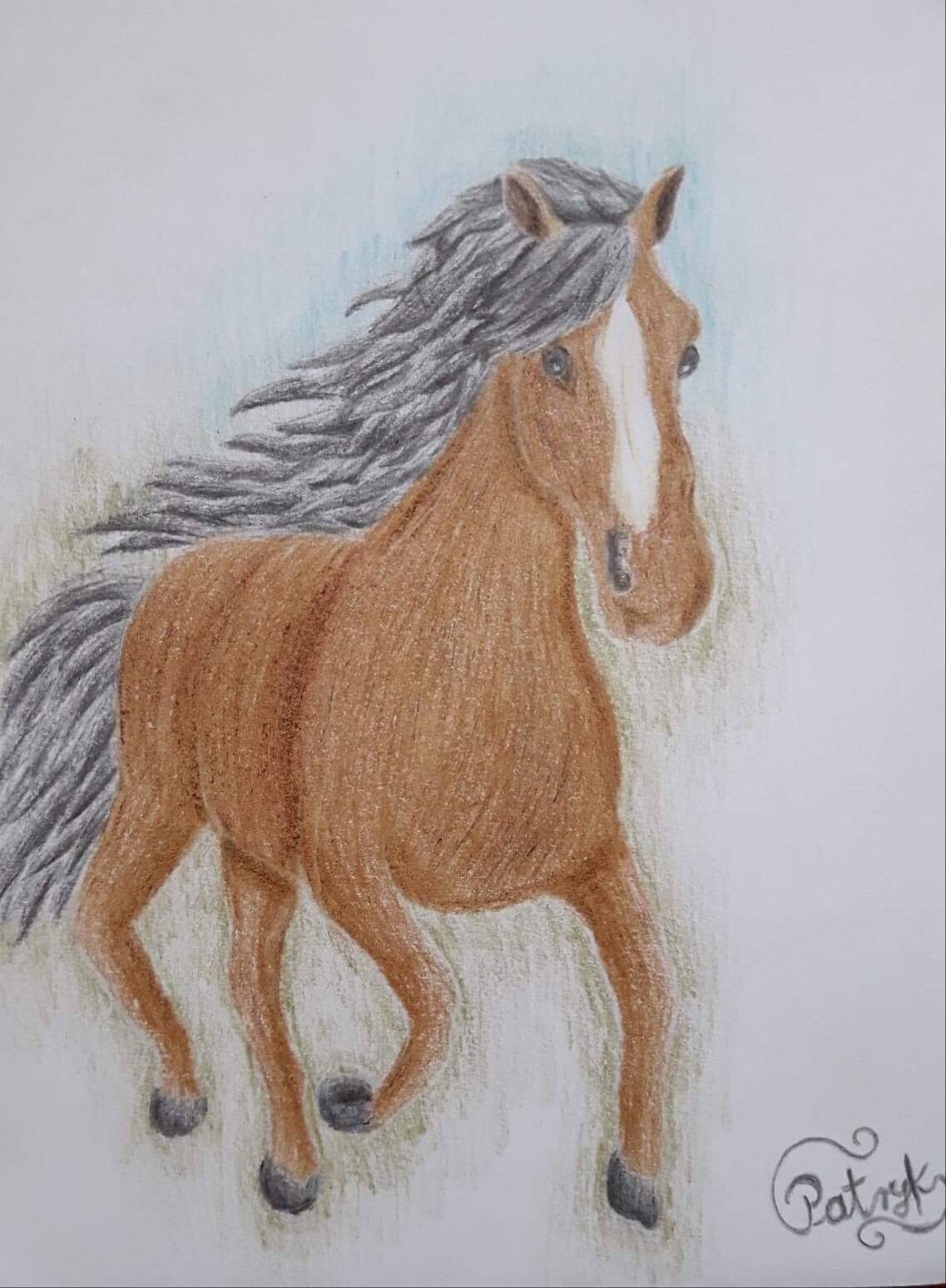 ArtStation Horse by Pencil Crayons