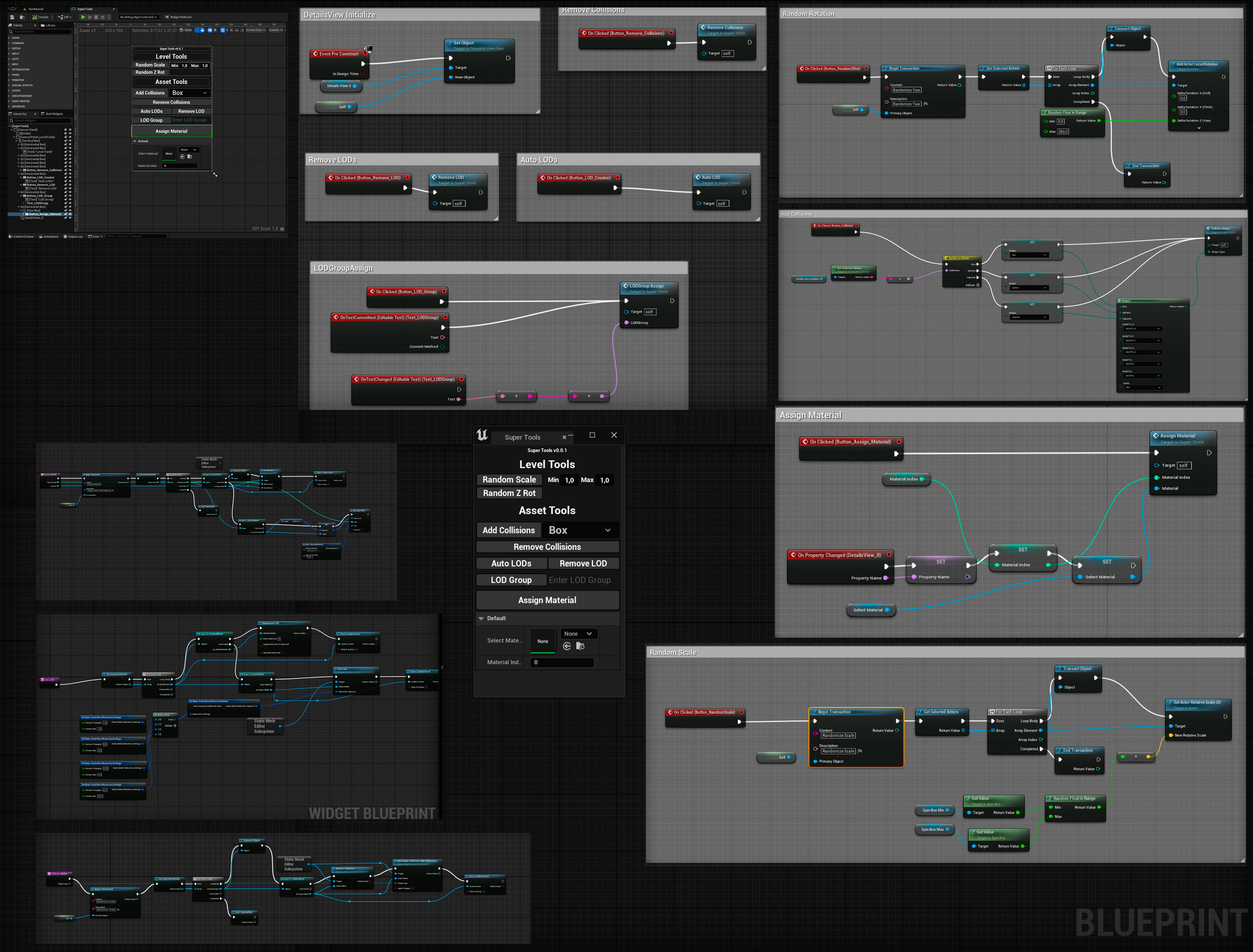 Main functions and UI arrangement of the tool