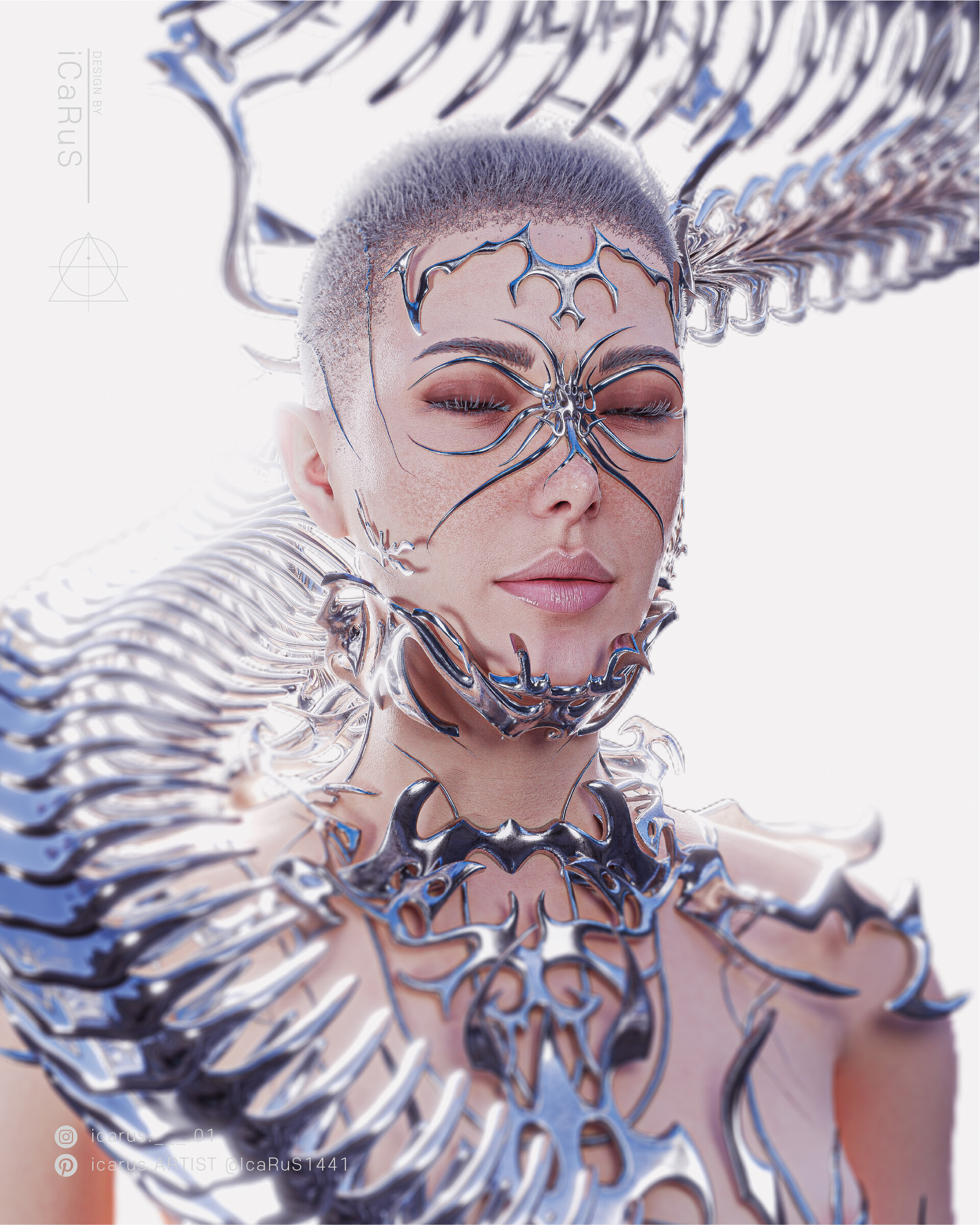 3D_Artist_iCaRuS Chrome ART [Snake rib]