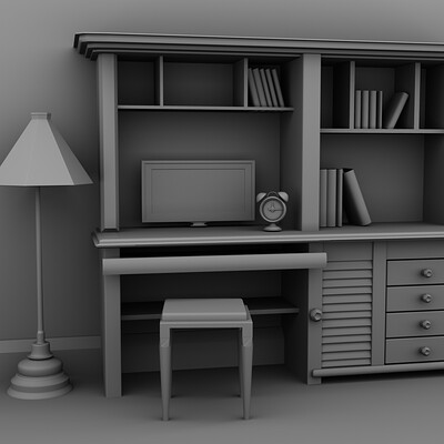 Shreyas desk hot sale with hutch