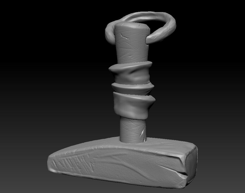 WoW Anvil Station_HAMMER_FRONT in ZBrush
