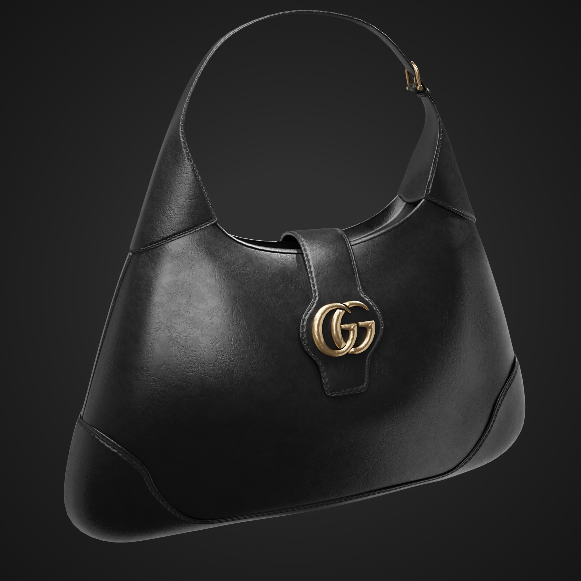 3D model Gucci large Aphrodite shoulder bag VR / AR / low-poly