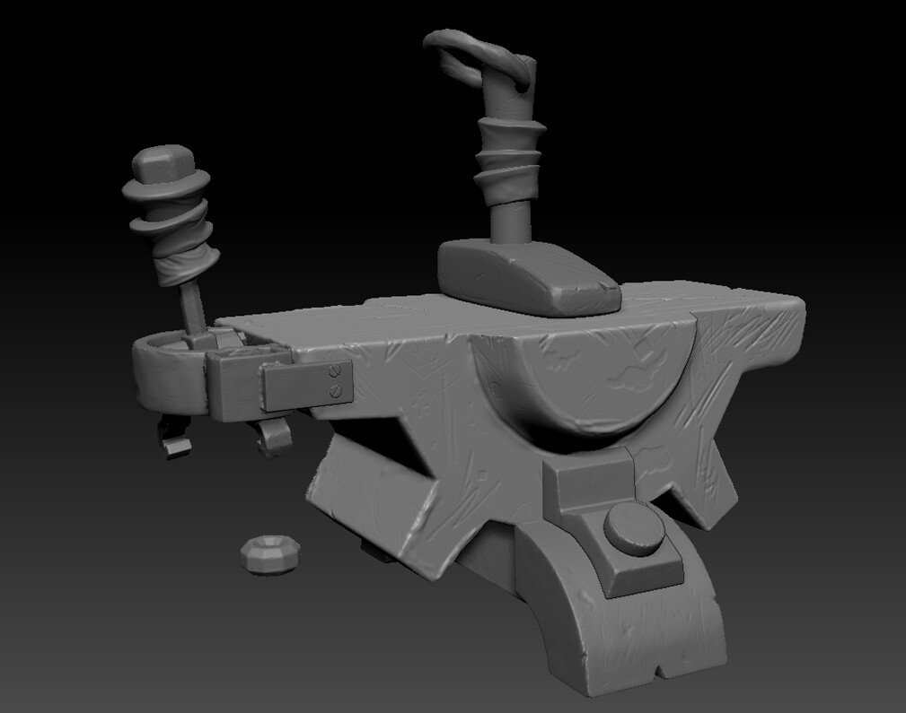WoW Anvil Station (Back) in ZBrush