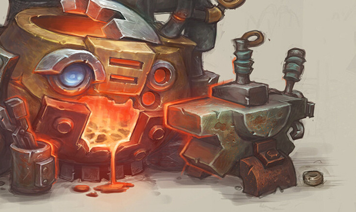 Reference Illustration of WoW Detail for a Prop Design Illustration by Jordan Powers for Mechagon Props for WoW Battle of Azeroth.