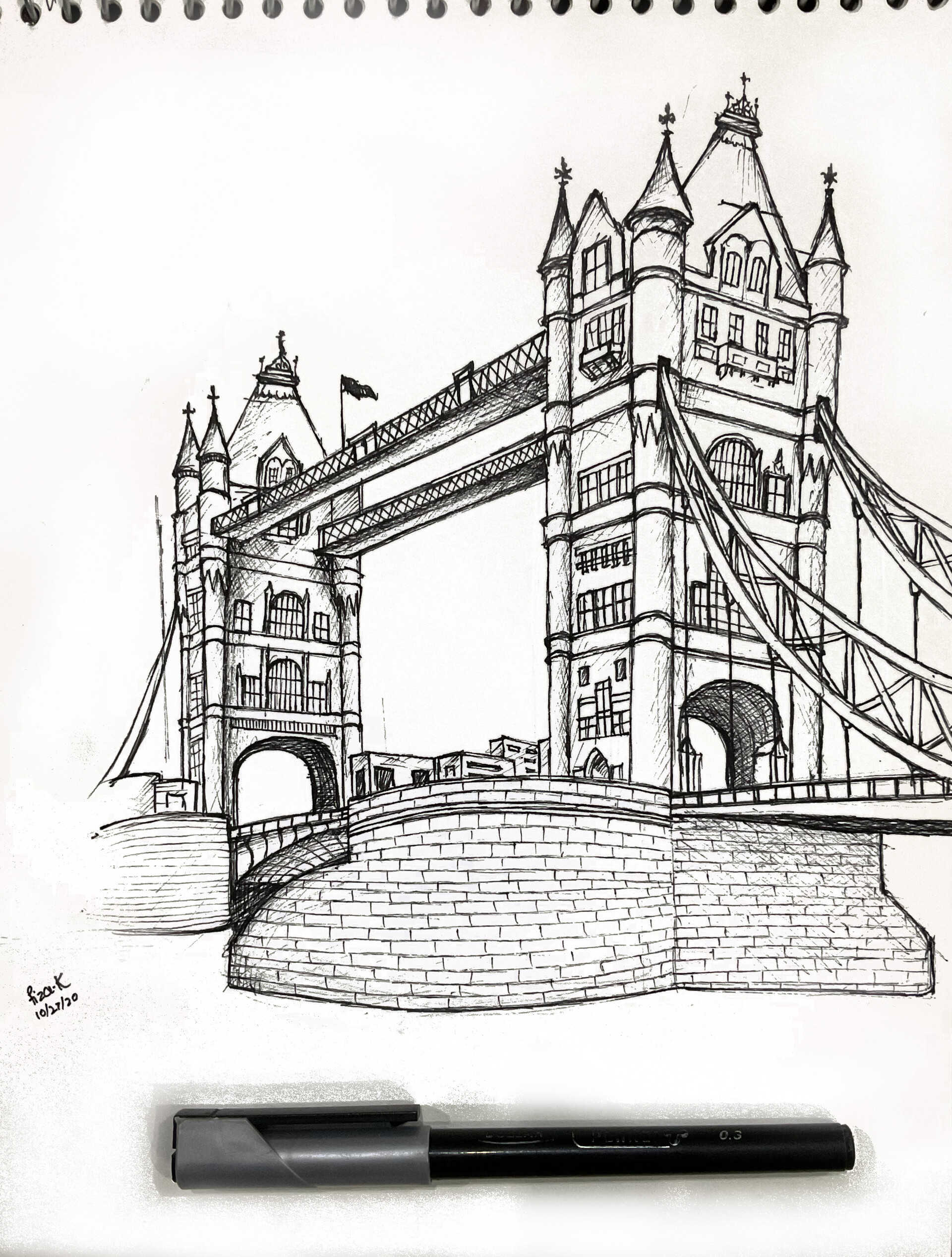 London Bridge Pic Drawing - Drawing Skill
