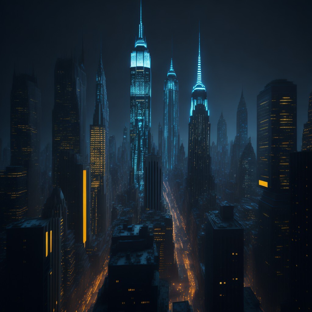 AIstation - Sci-fi futuristic city New York