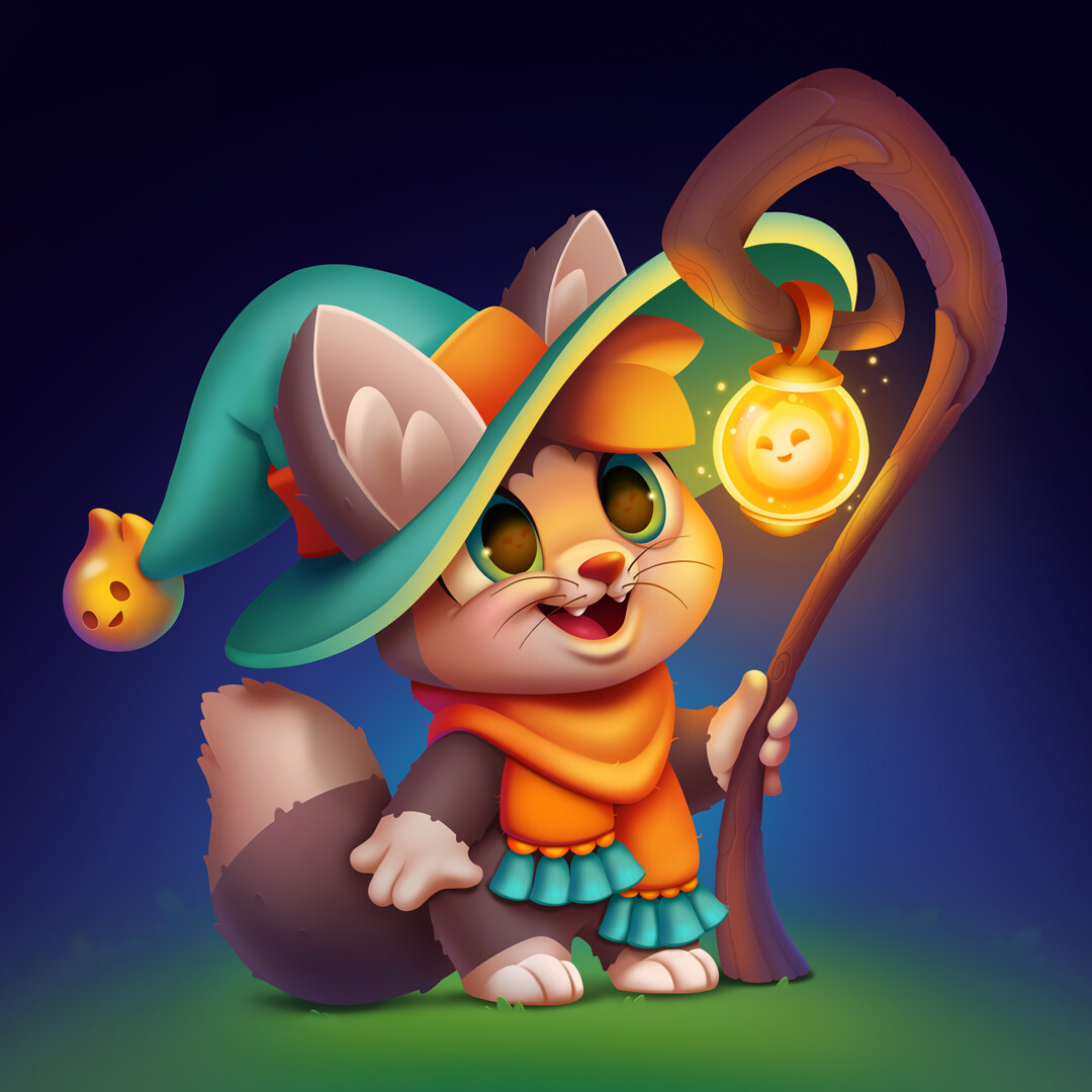 ArtStation - Wizard Cat