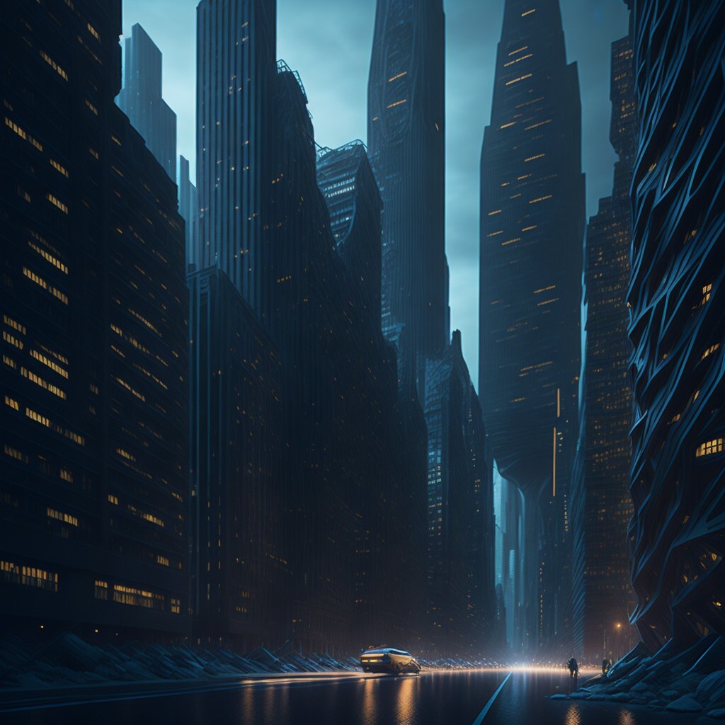AIstation Scifi futuristic city New York