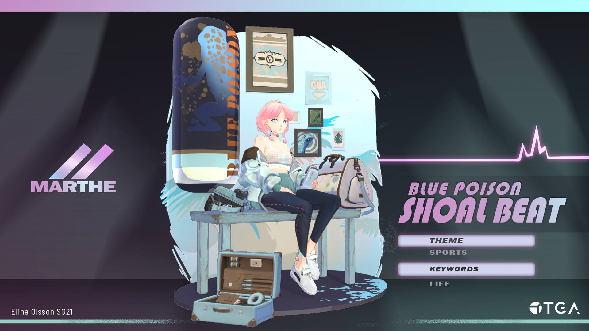 Elina Olsson - Blue Poison - Arknights 3D Fanart
