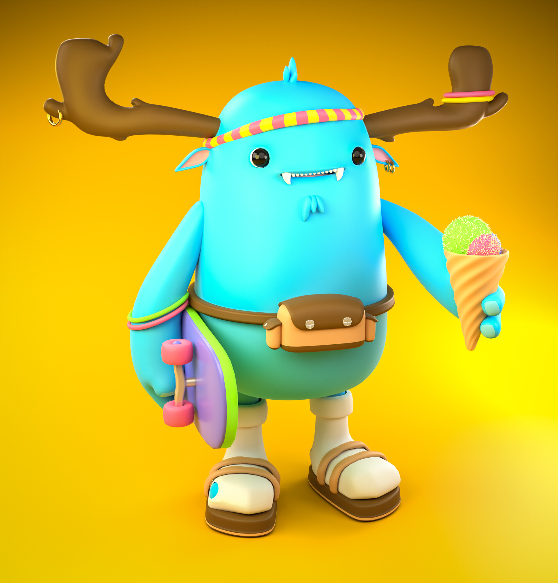 Artstation little scary monster