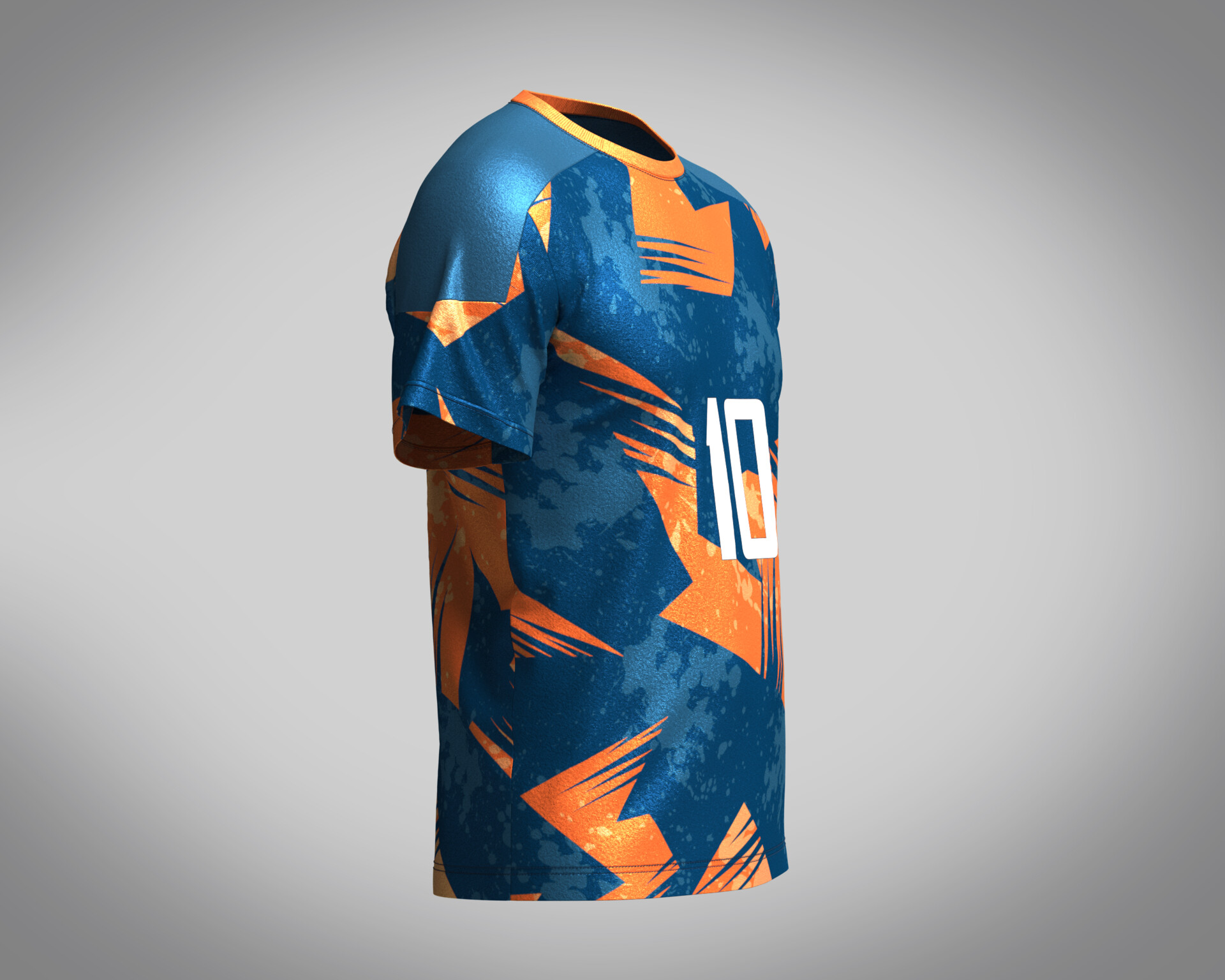 ArtStation Soccer Brownish orange color with Blue Purple Jersey