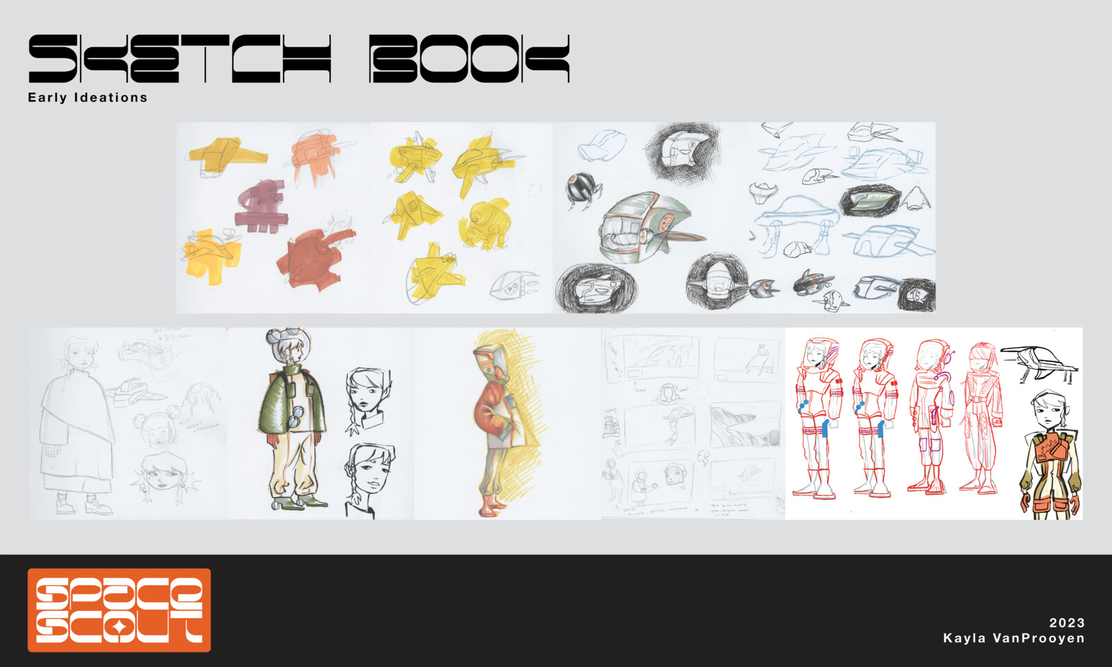 Early sketch book ideations.