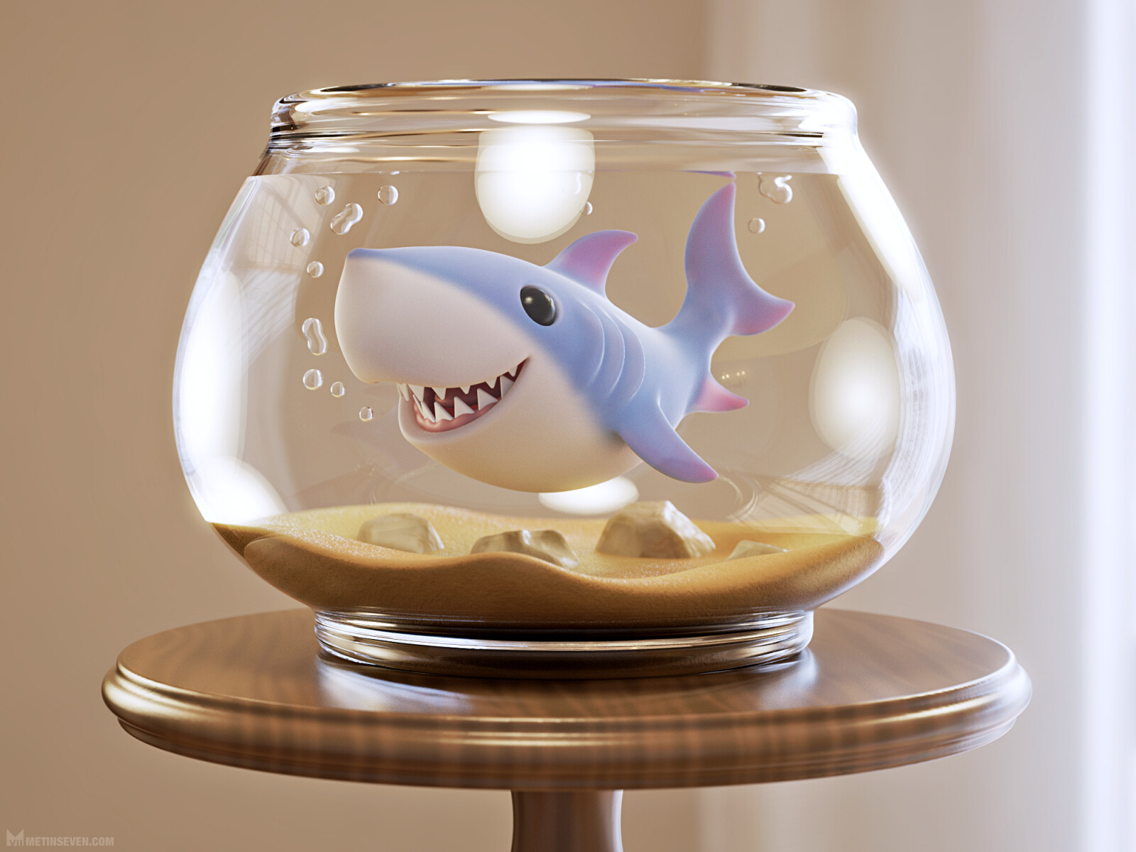 There's something odd about our new goldfish, darling. 🐟