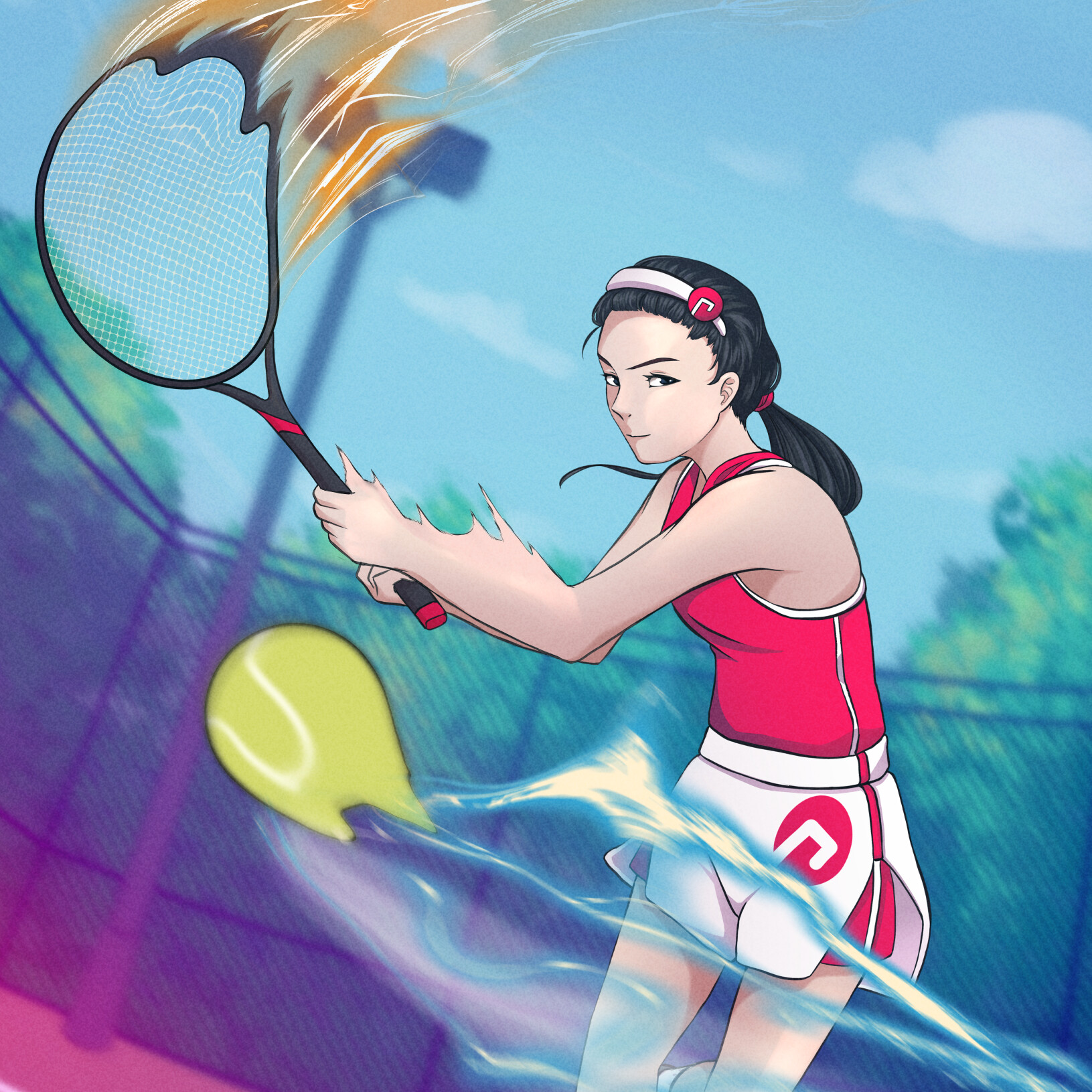 ArtStation - Extreme tennis [anime portrait]