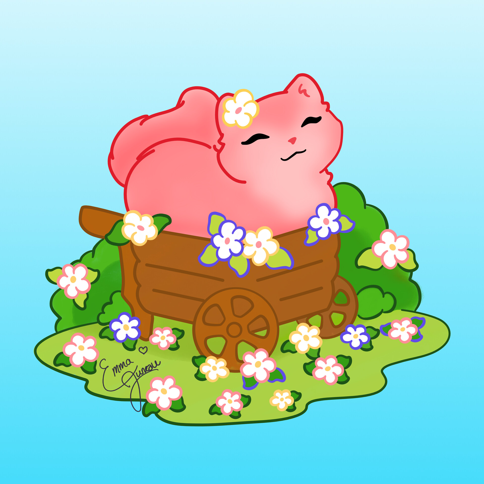 ArtStation Blossom the Pink Kitty