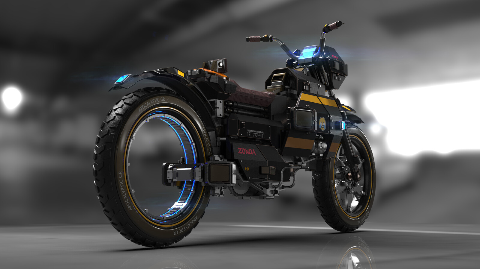 Zonda Silver Motorcycle