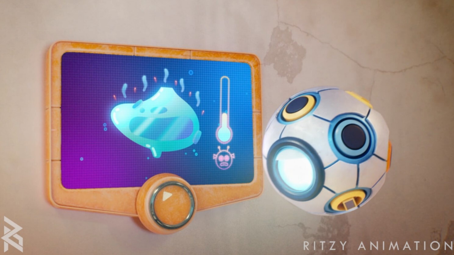 Thermostat responsible for modeling, texturing and lookdev