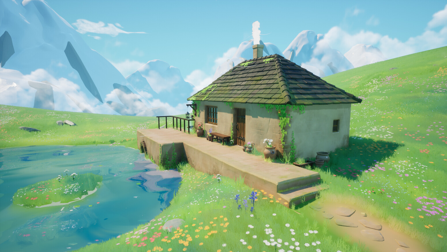 Ines Guillen - Howl's Moving Castle - Cottage - Ghibli - Fan Art