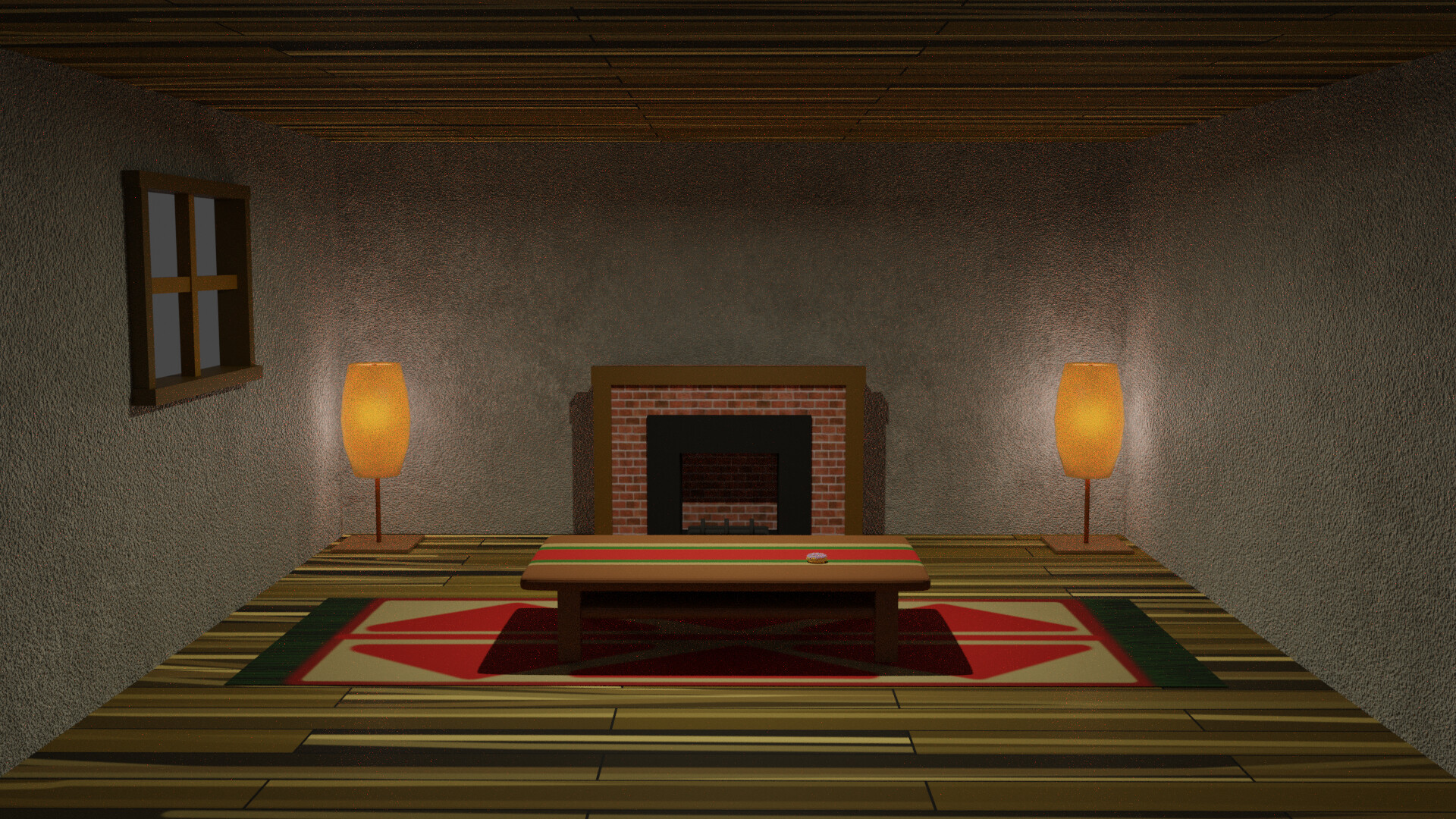 Renders of my first project of this year; a japanese style