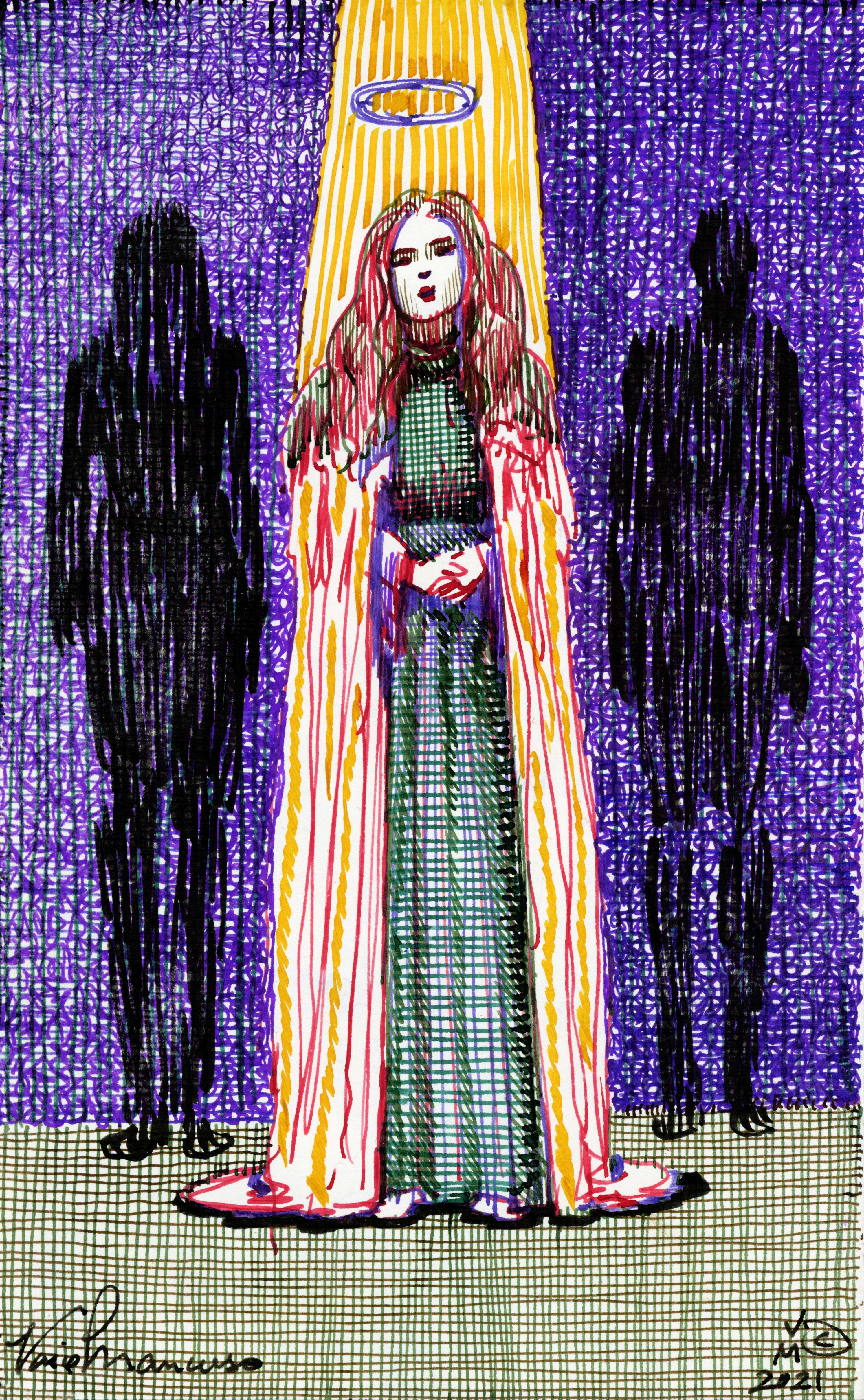 CHARACTER STUDIES, 7X10 Inches pen and ink on archival paper, 2021.