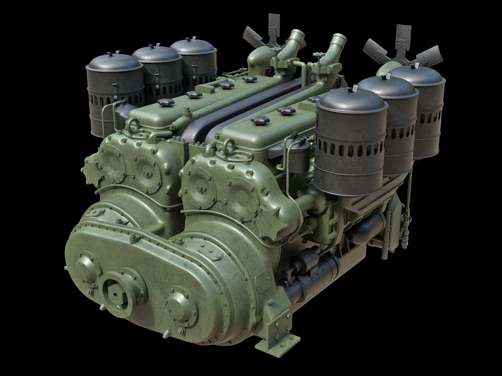artstation-general-motors-6046-twin-diesel-engine-sherman-tank