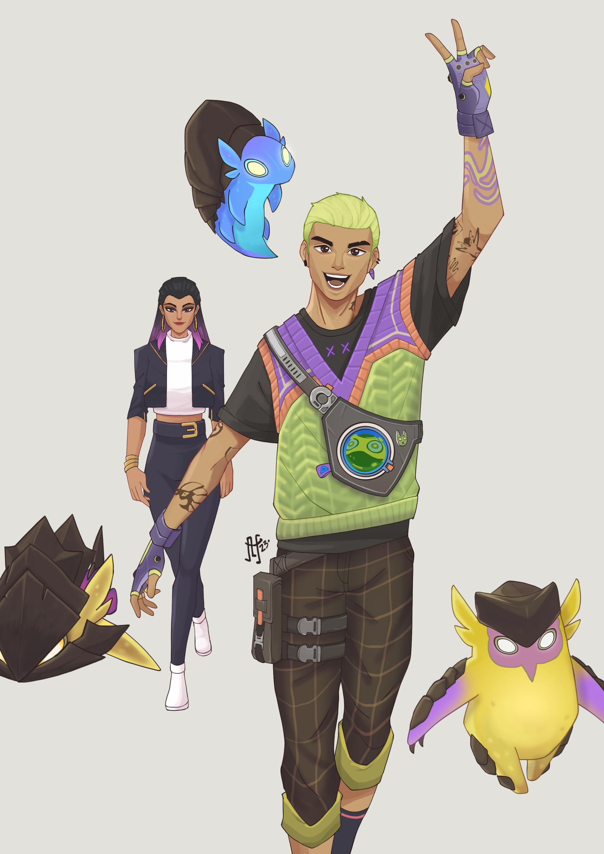 Artstation gekko and reyna valorant fanart